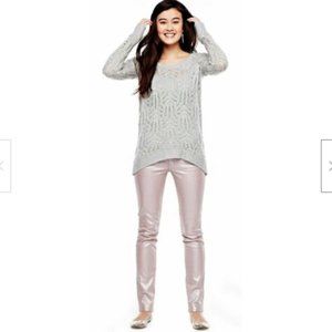 NWOT Decree Super Skinny Rose Gold Coated Metallic Shimmery